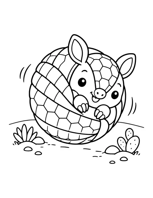 Armadillo Rolling coloring page
