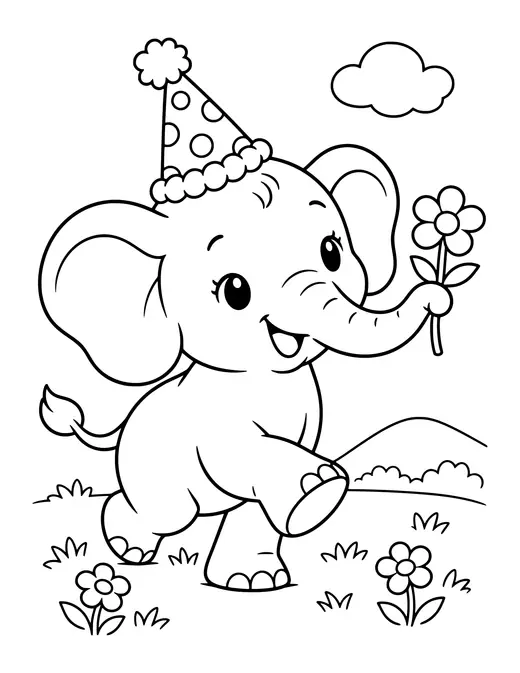Animal Parade coloring page