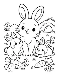 Bunny Family coloring page