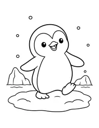 Penguins Waddling coloring page