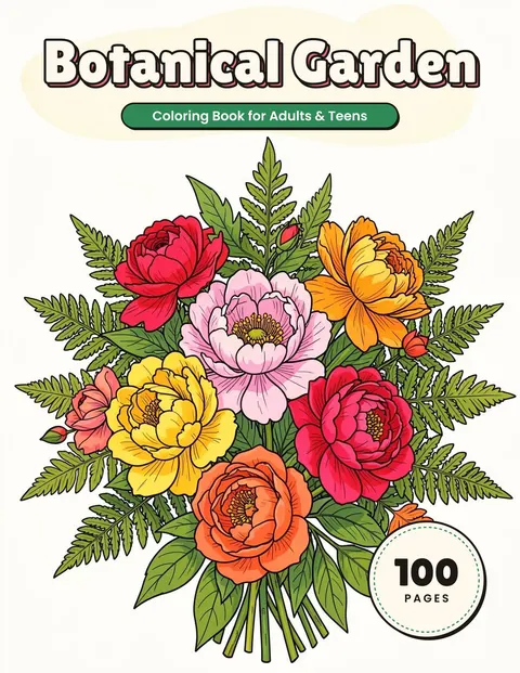 Botanical Garden coloring book cover