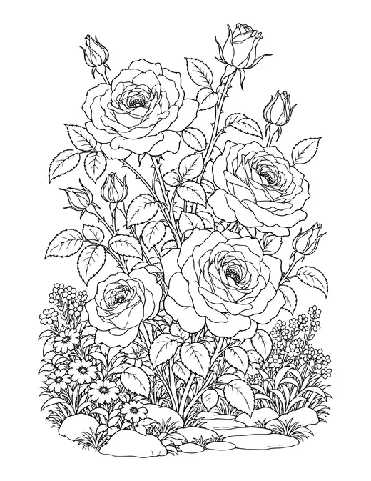 Rose Garden coloring page