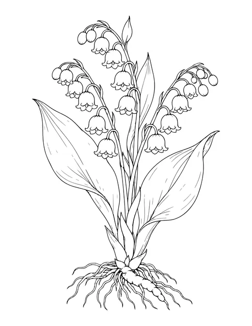 Lily of the Valley coloring page