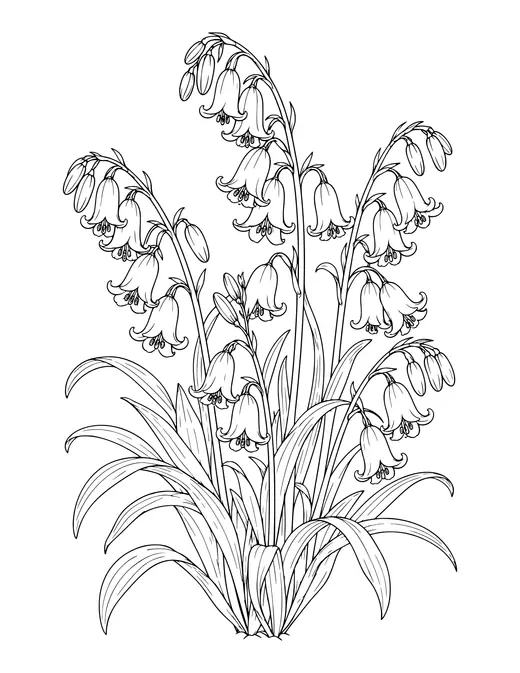 Bluebells coloring page