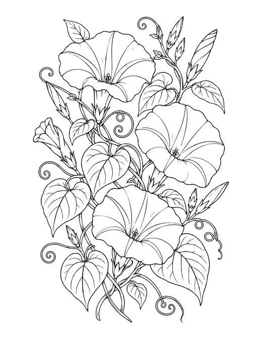 Morning Glory coloring page
