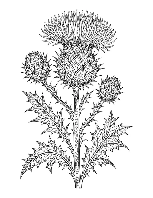 Thistle coloring page