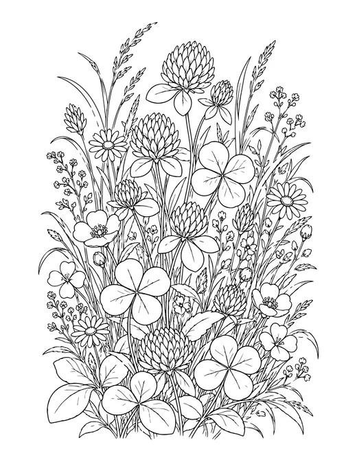 Clover Meadow coloring page