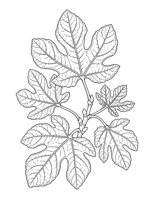 Fig Leaves coloring page