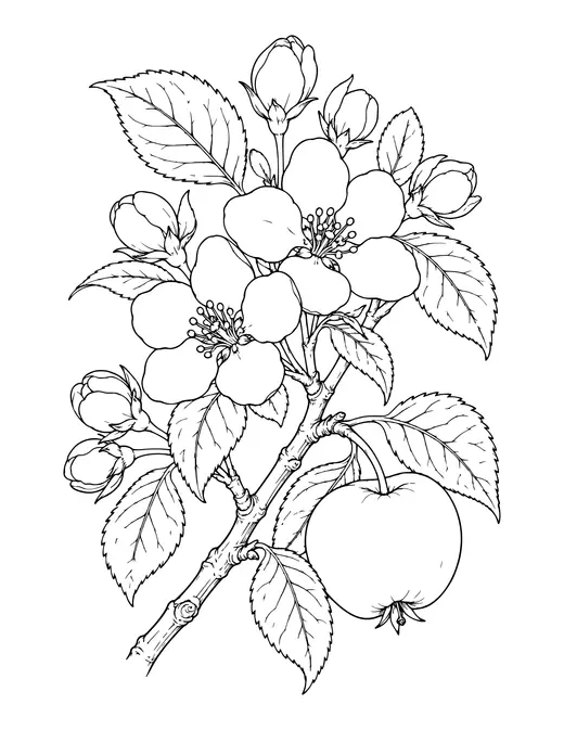 Apple Blossom coloring page