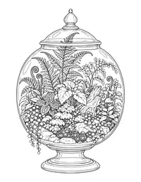 Terrarium coloring page