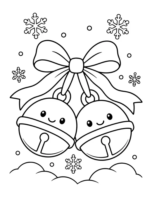 Jingle Bells with Ribbon coloring page