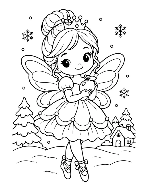 Sugar Plum Fairy coloring page