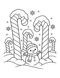 Candy Cane Forest coloring page