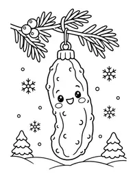 Christmas Pickle Ornament coloring page