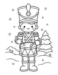 Toy Soldier Drummer coloring page