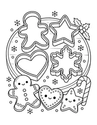Gingerbread Cookie Cutters coloring page