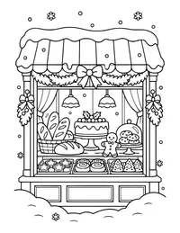 Christmas Bakery Window coloring page