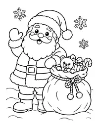Santa and a Sack of Toys coloring page