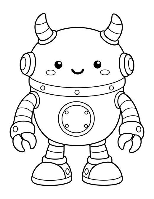 Monster Robot coloring page