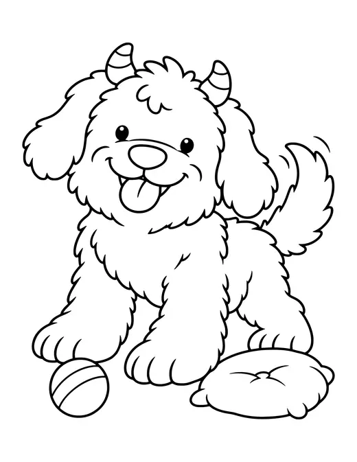 Monster Pet Dog coloring page