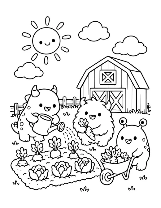 Monster Farm coloring page