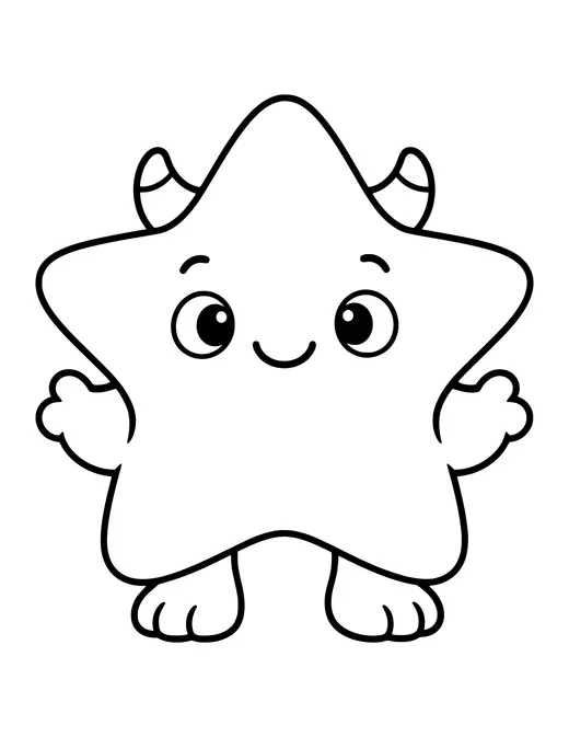 Monster Star coloring page