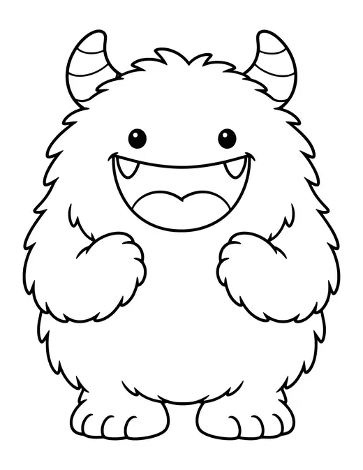 Monster with a Big Smile coloring page