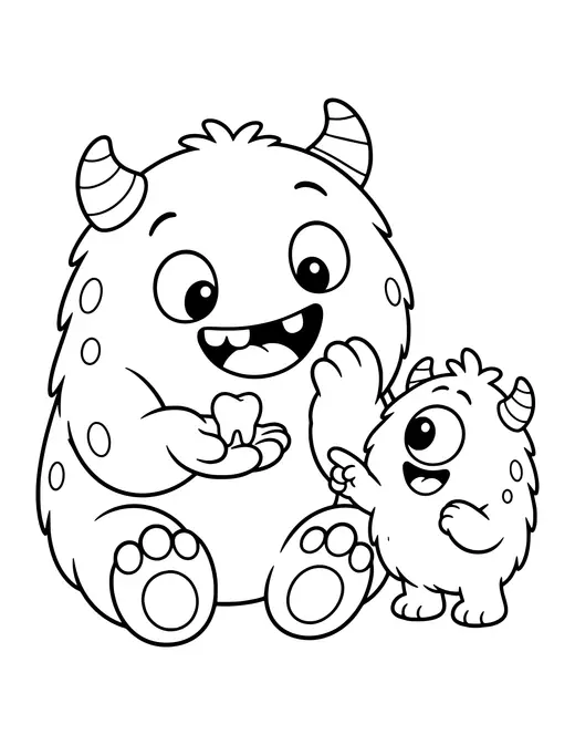 Monster Lost Tooth coloring page