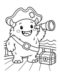 Monster Pirate coloring page