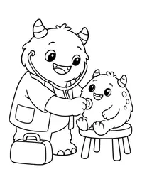 Monster Doctor coloring page
