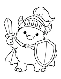 Monster Knight coloring page