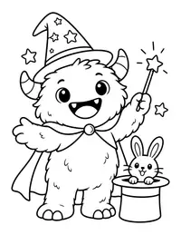 Monster Magician coloring page