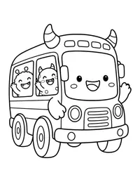 Monster Bus coloring page