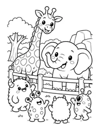 Monster Zoo coloring page