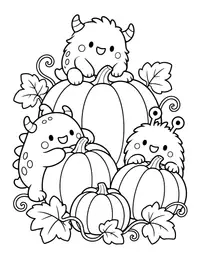 Monster Pumpkin Patch coloring page