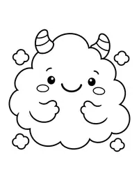 Monster Cloud coloring page