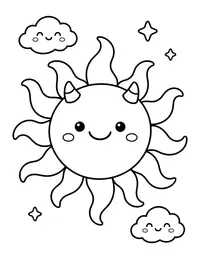 Monster Sun coloring page