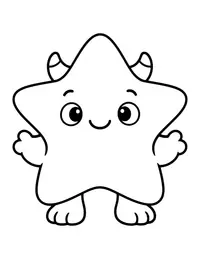 Monster Star coloring page