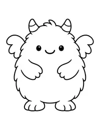 Monster with Wings coloring page