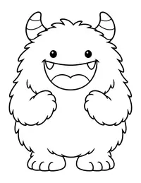 Monster with a Big Smile coloring page
