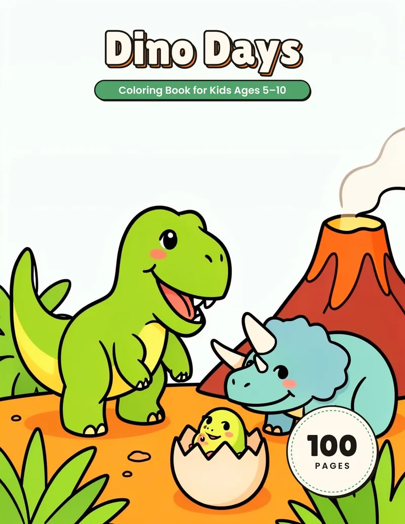 Dino Days coloring book cover