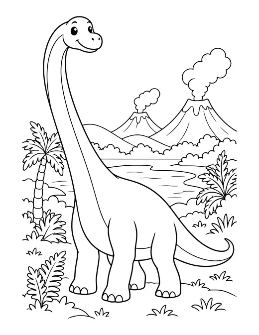 Diplodocus Long Neck coloring page