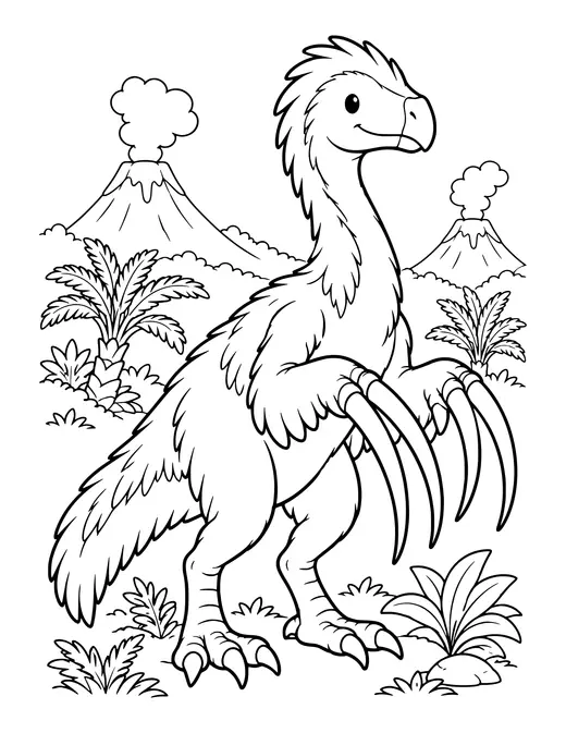 Therizinosaurus Claws coloring page