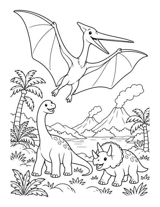 Quetzalcoatlus Giant Wings coloring page