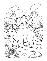 Stegosaurus with Plates coloring page