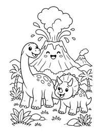 Volcano Erupting coloring page