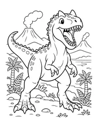Allosaurus Roaring coloring page
