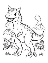 Carnotaurus with Horns coloring page