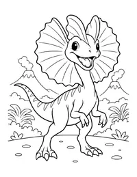 Dilophosaurus Frill coloring page