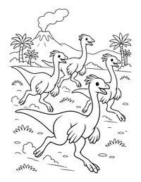 Gallimimus Racing coloring page